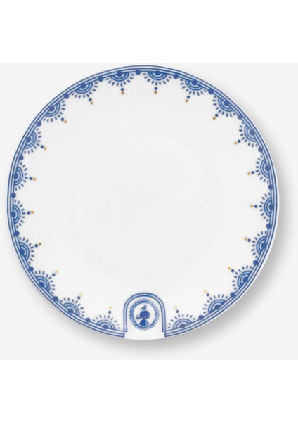 Blue Bird Beyaz Porselen Petit Four Tabağı 12 cm