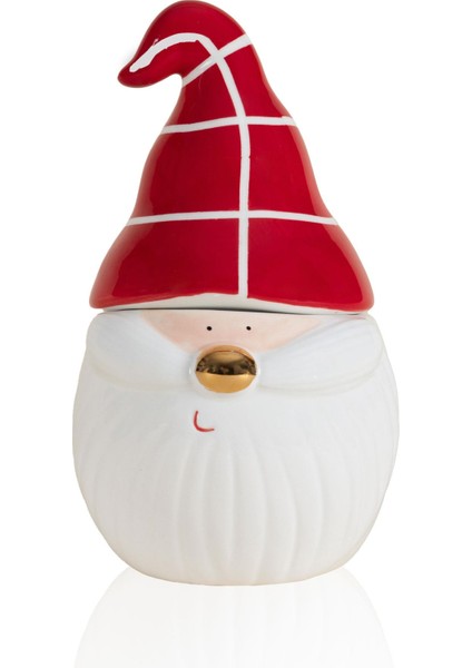 Yılbaşı Kurabiye Kavanozu Kase 12X12X20 cm