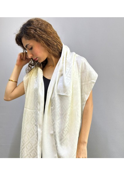 Tasarım F Desenli Kadın Şal Eşarp Fular 180X75 cm modelleri