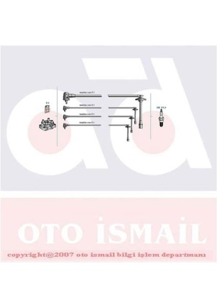 Buji Kablo Tk Corolla 1.6 Ie 4AFE-AE100 92-98