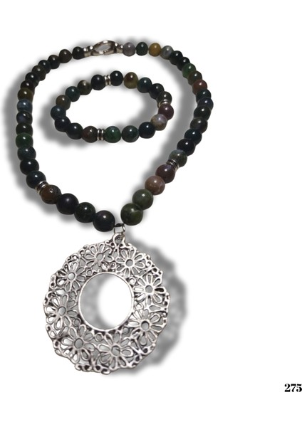 Reina Del Corazen El Yapımı Doğal Hint Akik Taşı Antik Kolye ve Bilezik – Otantik Tasarım, Tarihî Ilhamlı, Bolluk ve Huzur Enerjili Şık Takı fiyatları