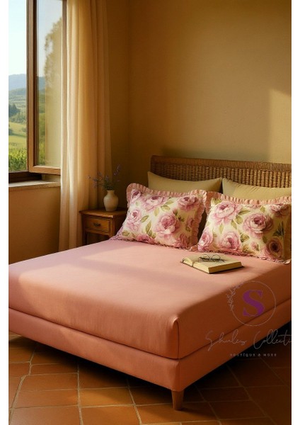 Gül Zamanı Ranforce Çift Kişilik Çarşaf Fırfırlı Yastık Seti %100 Pamuk modelleri