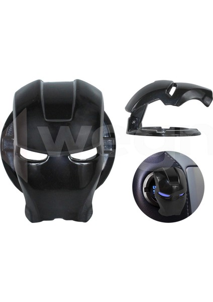 Msa-Shop Iron Man Start Stop Koruyucu Kapak Siyah