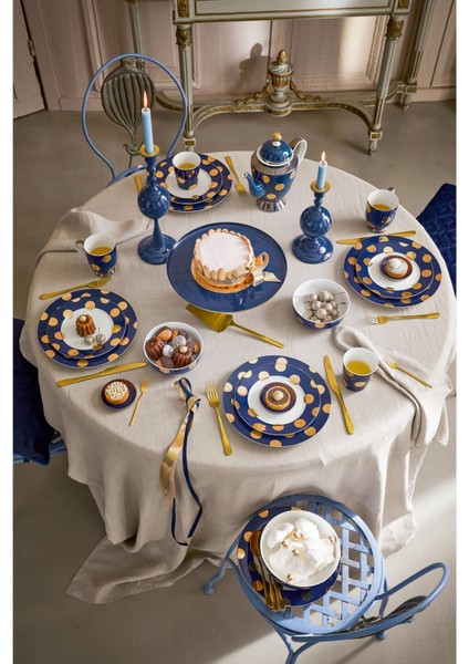 Dot Delight Lacivert Porselen Kupa Seti 380 ml fiyatları