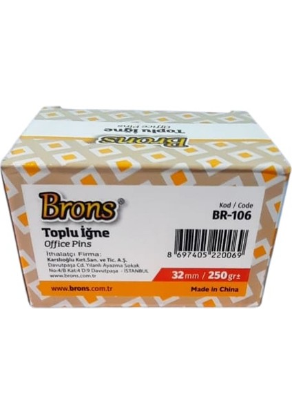 Toplu Iğne 32MM / 250GR BR-106 fırsatları