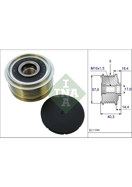 Alternatör Kasnağı Rulmanlı Accent Era-Elantra-Getz-I20-I30-Kıa Ceed-Rıo 1.4-1.6-1.5 Crdi