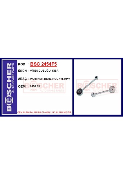 Vites Çubuğu Kısa Partner-Berlıngo Ym. 04 >
