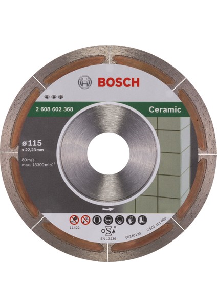 Elmas Kesme Diski 115 x 22,23 x 1,2 x 5 mm 2608602368