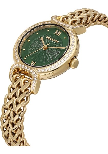 DK.1.AG1411.06 Taşlı Tasarım Çelik Kordon Çelik Kasa 5 Atm Suya Dayanıklı Altın Renk Kadın Kol Saati modelleri
