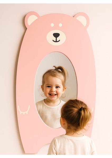 Çocuk Odası Ayıcık Figürlü Boy Aynası