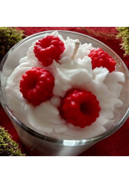 Kremalı Ahududu Kokulu Mum