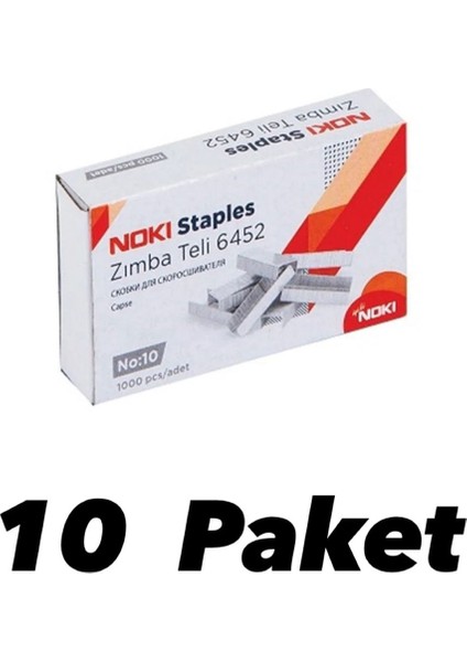 24/6 (Büyük ) ve No : 10 ( Küçük ) Boy Zımba Teli 10 Lu