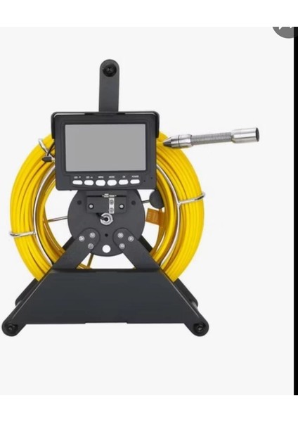 Profosyonel Ekranlı Kameralı 30 Metre Fiber Kablo Yılan Endoskop Kameralı Hafıza Kart Girişli Kuyu, Sondaj, Kanalizyasyon Kamerası 8 mm 4.3 Inc