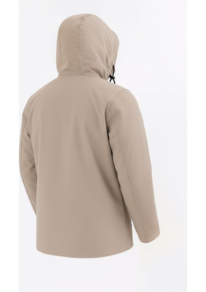 Erkek Krem Outdoor Su Itici Kapüşonlu Kaban – Rüzgar Geçirmez, Hafif ve dayanıklı modelleri