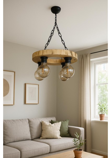 Ahşap Kütük Dilim Avize Otel Cafe Otel indirimleri