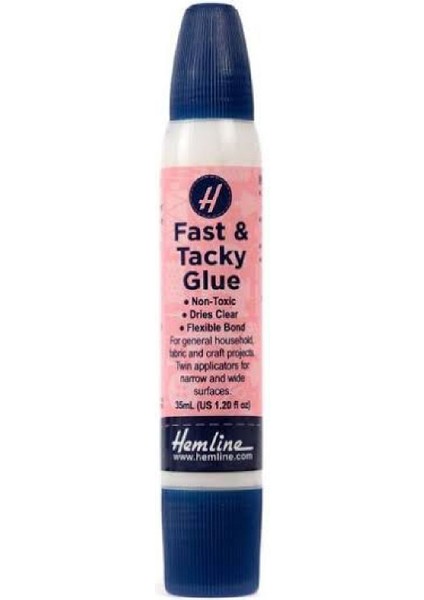 Hemline Twin Aplikatör Hızlı ve Yapışkan Yapıştırıcı Toksik Olmayan Şeffaf Esnek Bağlayıcı 35ML