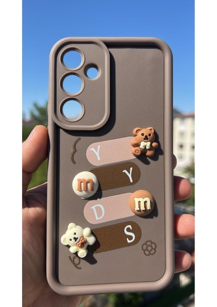 Galaxy S25 Uyumlu Kılıf Çıkartmalı Desenli Kamera Korumalı Kılıf