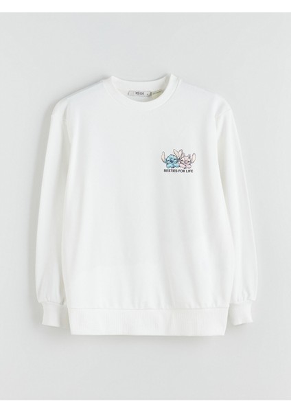 Yeni Sezon Lilo & Stitch Baskılı Oversize Kadın Sweatshirt indirimleri