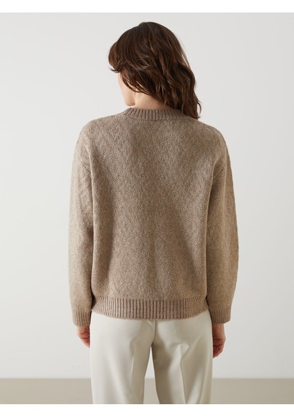 Yeni Sezon Bisiklet Yaka Baklava Desenli Kadın Triko Kazak fırsatları