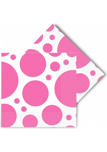 Şeker Pembe Karışık Puantiyeli Peçete