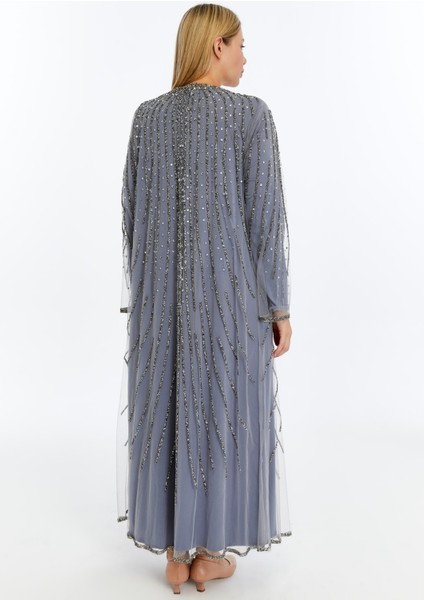 Betül 2'li Takım Taşlı Abaya modelleri