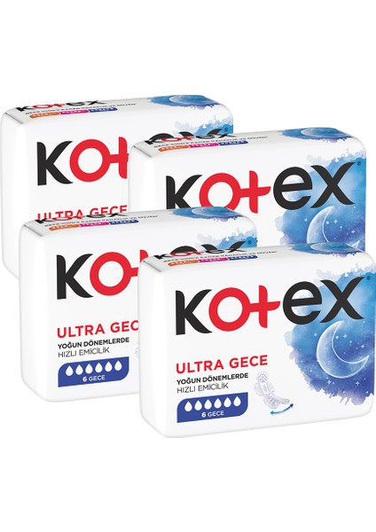 Ultra Hijyenik Ped Gece 6'lı (4 Paket) fiyatları