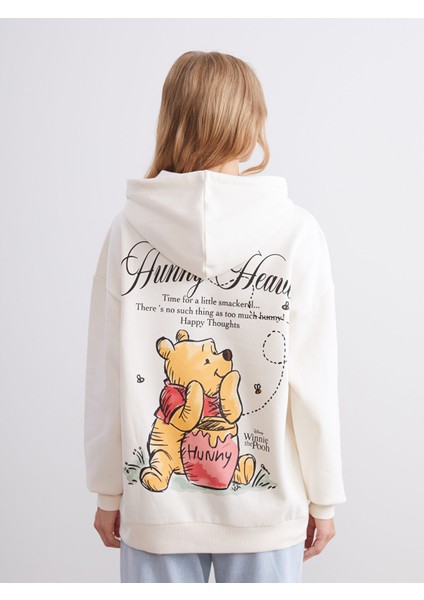 Yeni Sezon Winnie The Pooh Baskılı Oversize Kadın Hoodie fırsatları