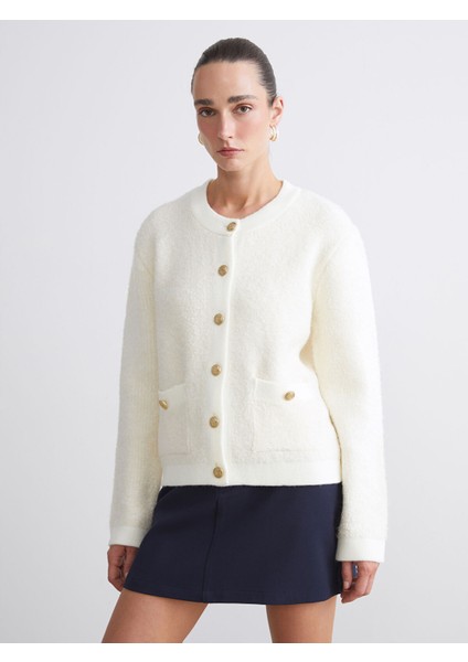 Yeni Sezon Bisiklet Yaka Kadın Triko Hırka