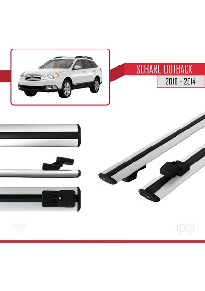 Subaru Outback 2010-2014 Arası ile Uyumlu Basıc Model Ara Atkı Tavan Barı Gri 2 Adet modelleri