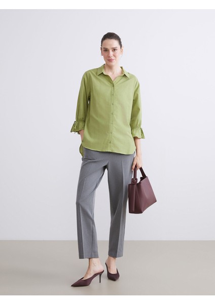 Yeni Sezon Regular Fit Fırfırlı Kadın Gömlek modelleri