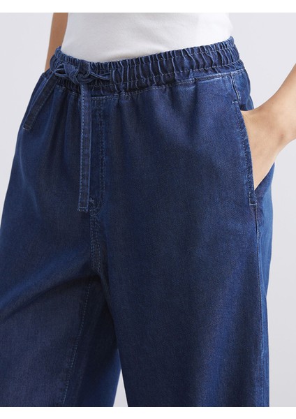 Yeni Sezon Beli Lastikli Wideleg Kadın Jean Pantolon modelleri