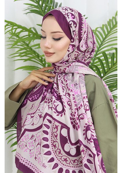 Desenli Soft Şal 70314-07 Mürdüm Pembe fiyatları