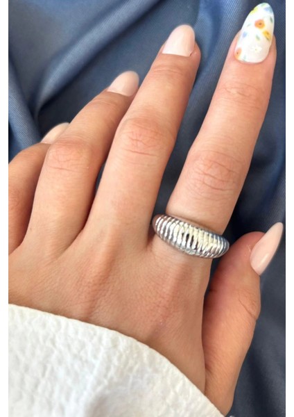 Yeni Sezon Textura Tasarım Ayarlanabilir Kadın Yüzük fırsatları