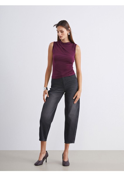 Yeni Sezon Dik Yaka Büzgülü Bluz fiyatları