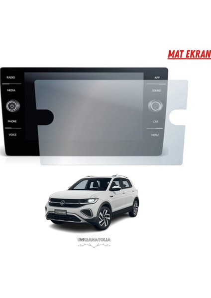 Volkswagen T-Cross Navigasyon ve Multimedya Uyumlu Mat Ekran Koruyucu