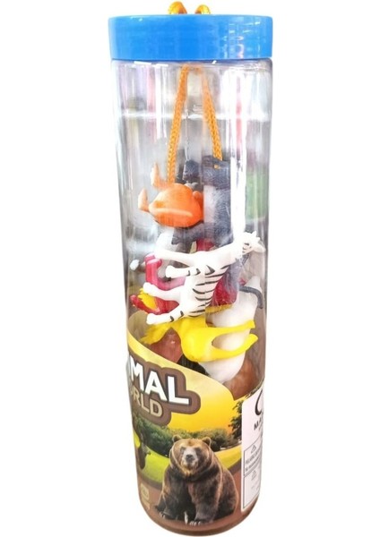 Asya Oyuncak Display Box Silindir Hayvanlar 6676-MAVI
