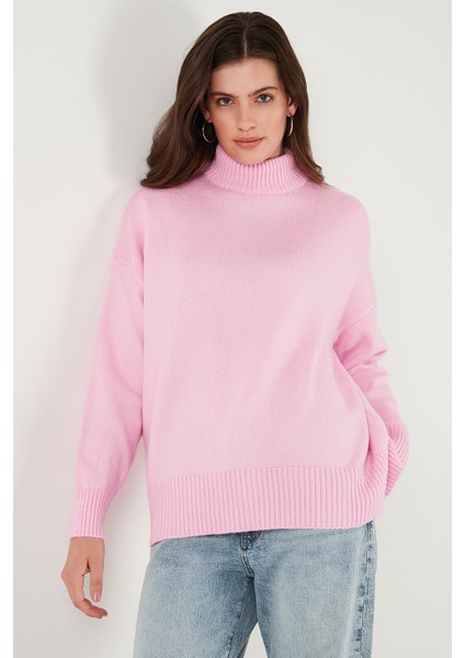 Oversize Fit Balıkçı Yaka Yumuşak Dokulu 2'li Paket Triko Kazak Bayan Kazak 680KZ00469S2 fiyatları