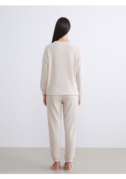 Yeni Sezon Bisiklet Yaka Kadın Pijama Takımı fırsatları