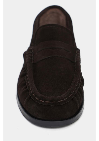 Elisha Kahve Hakiki Süet Düz Taban Loafer Kadın Ayakkabı fırsatları