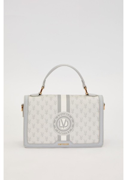 Gri Logolu Monogram Desen El Çantası