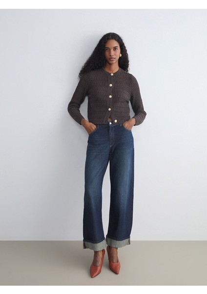 Yeni Sezon Bisiklet Yaka Ajurlu Kadın Triko Hırka fiyatları