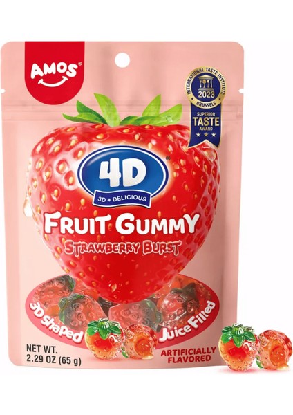 4d Fruit Gummy Strawberry Burst 65G