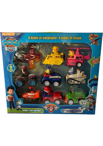 Kids Oyuncak 9lu Paw Petrol Araçlı Set G9