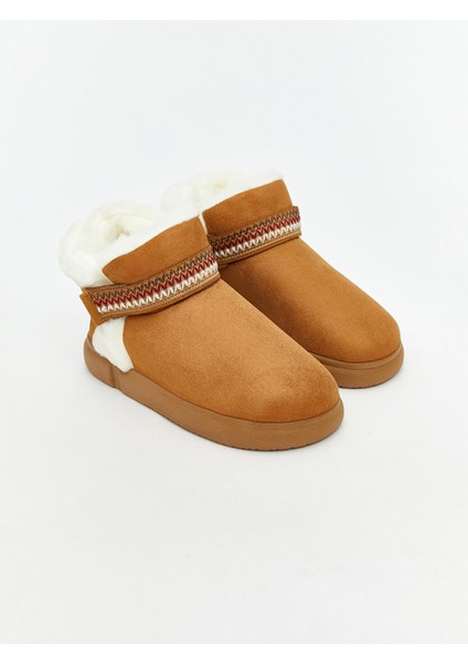 Yeni Sezon Süet Görünümlü Kadın Ev Botu