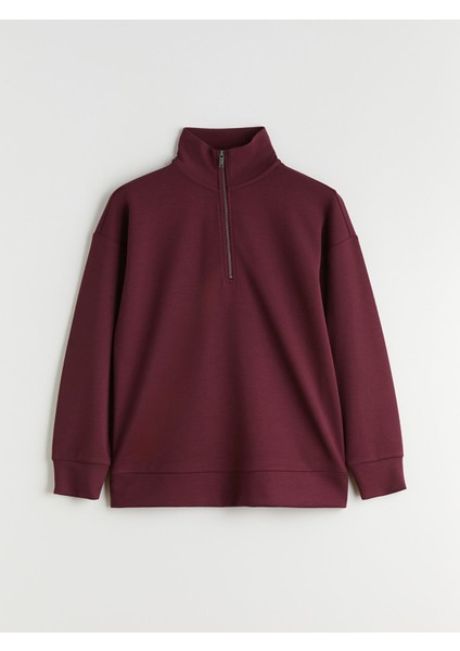Yeni Sezon Dik Yaka Kadın Sweatshirt