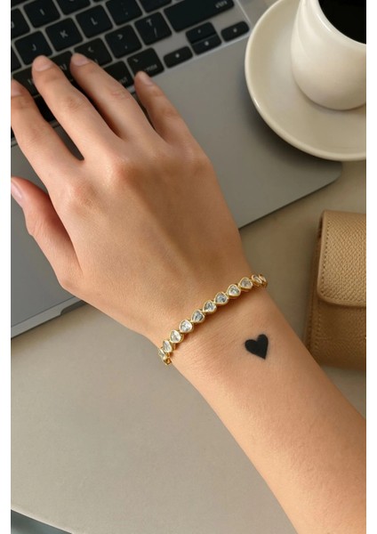 Luxe Romance Kuyumcu Işçiliği 14K Altın Kaplama Premium Seri Kadın Çelik Bileklik modelleri