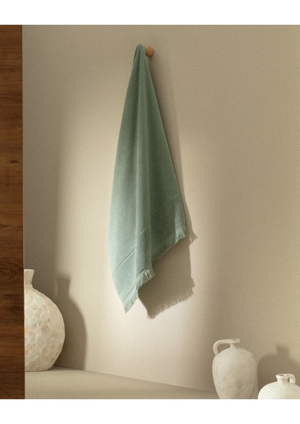 Brenna %100 Pamuk Banyo Havlusu - Yeşil - 80X150 cm