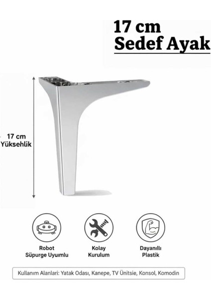 17 cm Mobilya Kanepe Sehpa Tv Ünitesi Koltuk ve Konsol Ayağı