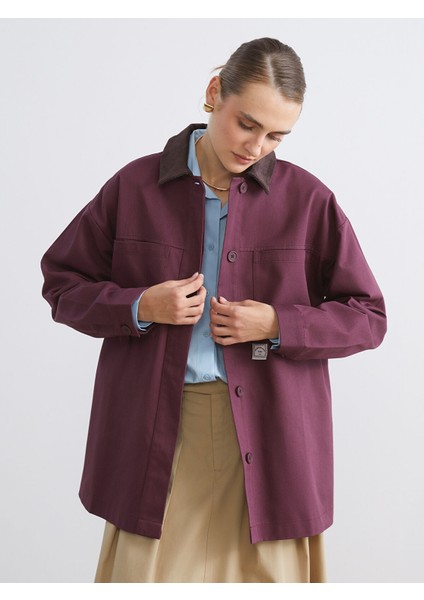 Yeni Sezon Gömlek Yaka Oversize Kadın Ceket