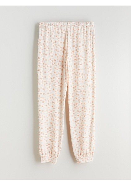 Yeni Sezon Bisiklet Yaka Çiçekli Kadın Pijama Takımı indirimleri